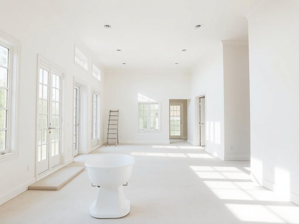 Newly built home interior after post-construction cleaning in Kansas City